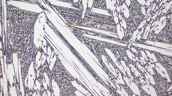 Typical microstructure VAUTID wear plate 200